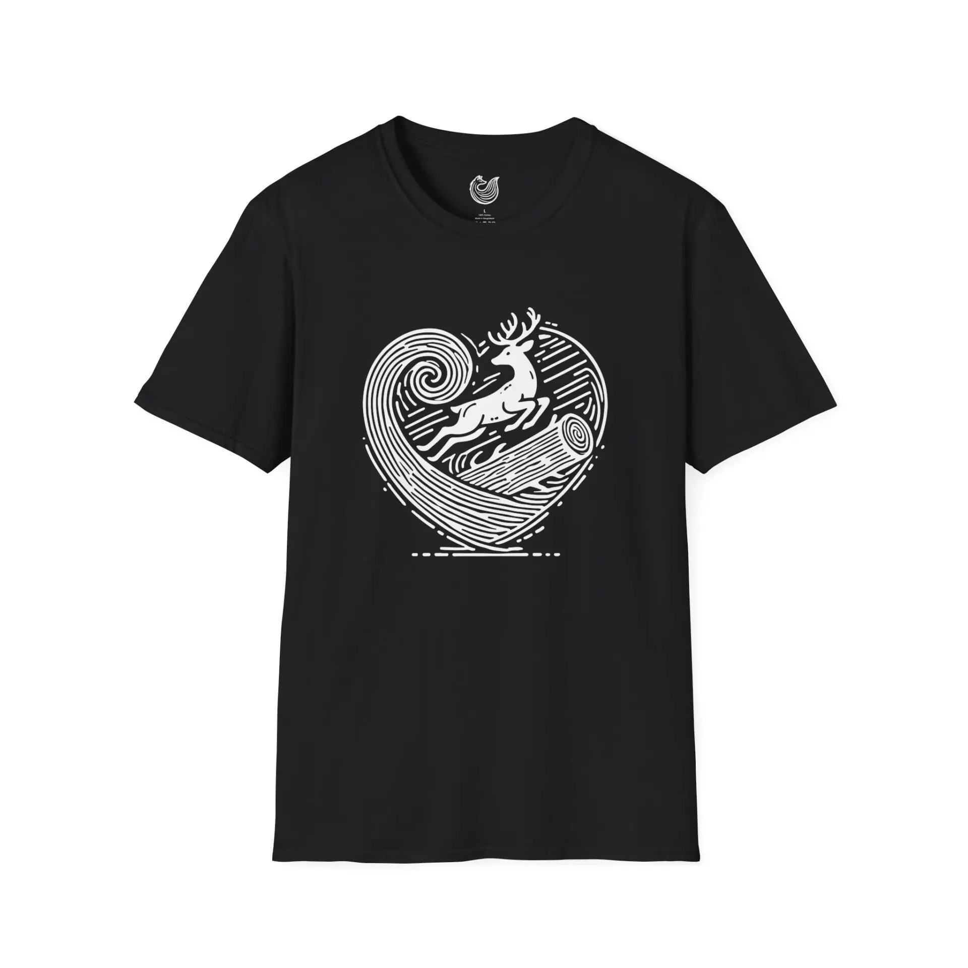 Deer jumping over log T-Shirt